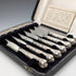 1961 British Vintage Pure Silver Handle Tea Knife x6 FB Case